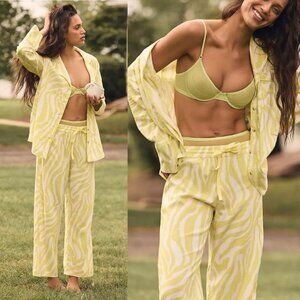 *2 for $5* GUC Anthro PJ pants in Citron Zebra